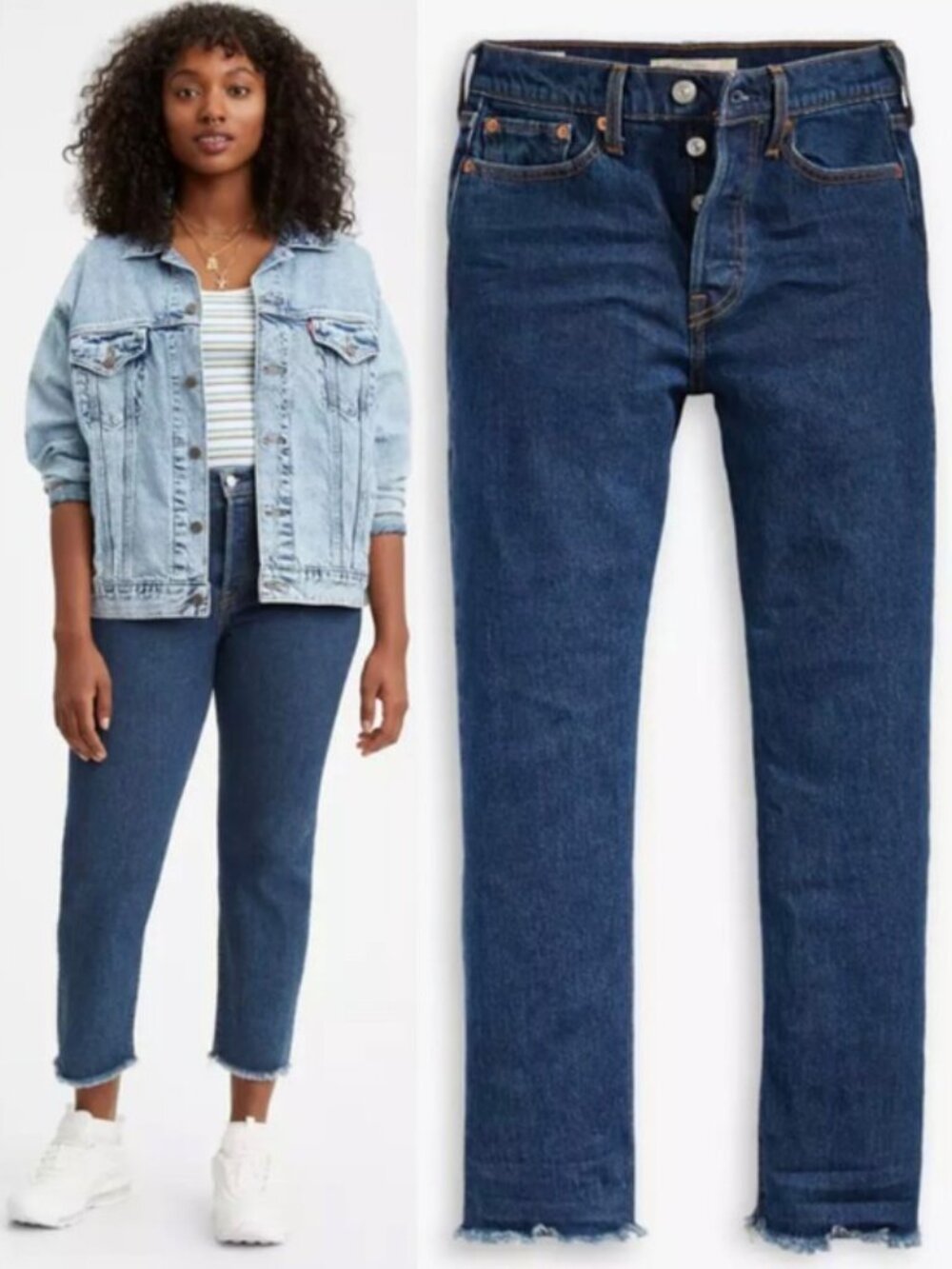 LEVI'S Wedgie Straight Fit Jeans High Rise Below The Belt Wash Plus Size 32